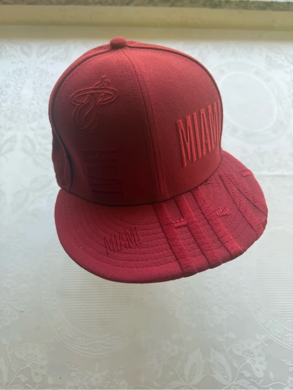 Miami Heat NBA 9Fifty New Era Miami Red Snapback Hat Cap Embroidered OSFM